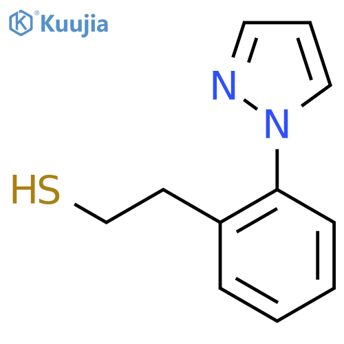 2-2-(1H-pyrazol-1-yl)phenylethane-1-thiol structure