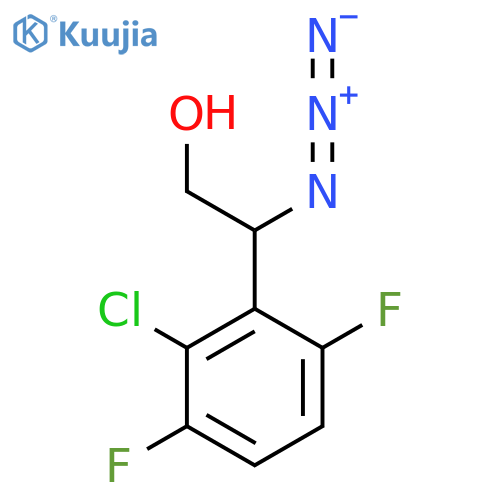 2-Azido-2-(2-chloro-3,6-difluorophenyl)ethan-1-ol structure