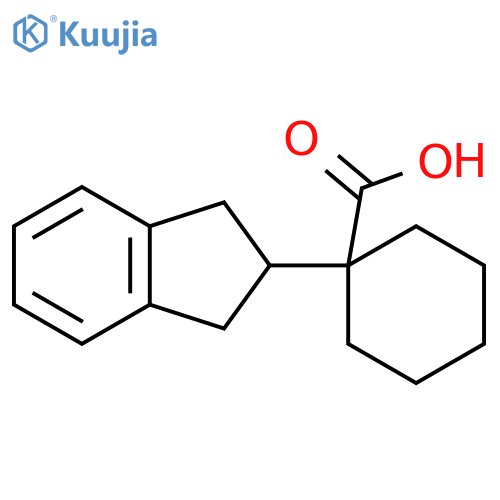 1-(2,3-dihydro-1H-inden-2-yl)cyclohexane-1-carboxylic acid structure
