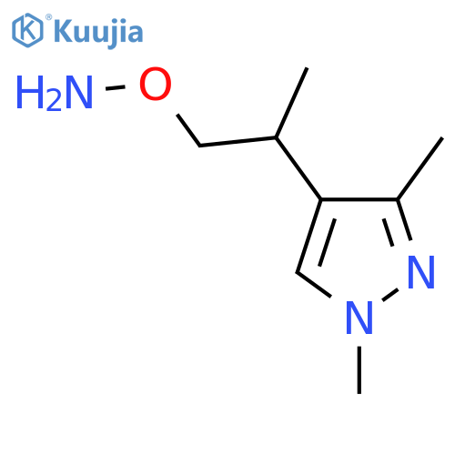 O-2-(1,3-dimethyl-1H-pyrazol-4-yl)propylhydroxylamine structure