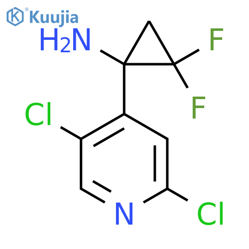 1-(2,5-dichloropyridin-4-yl)-2,2-difluorocyclopropan-1-amine structure