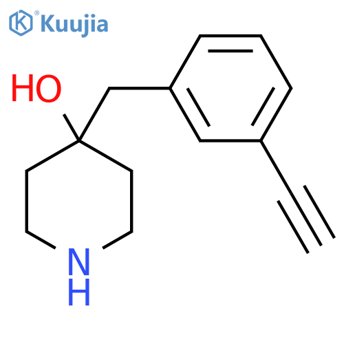 4-(3-ethynylphenyl)methylpiperidin-4-ol structure
