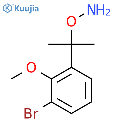 O-2-(3-bromo-2-methoxyphenyl)propan-2-ylhydroxylamine structure