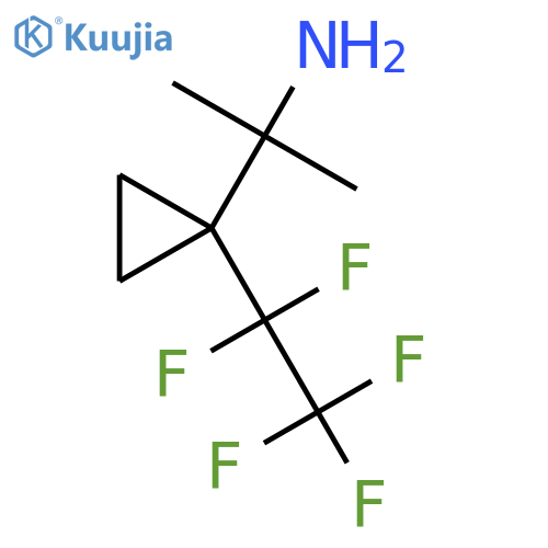 2-1-(pentafluoroethyl)cyclopropylpropan-2-amine structure