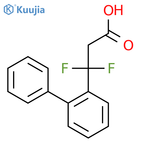 3,3-difluoro-3-(2-phenylphenyl)propanoic acid structure