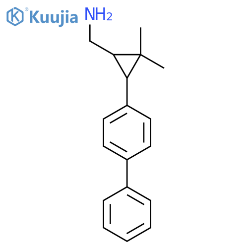 2,2-dimethyl-3-(4-phenylphenyl)cyclopropylmethanamine structure