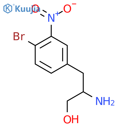 2-amino-3-(4-bromo-3-nitrophenyl)propan-1-ol structure