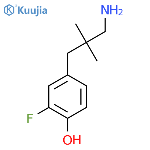 4-(3-amino-2,2-dimethylpropyl)-2-fluorophenol structure