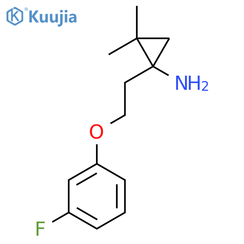 1-2-(3-fluorophenoxy)ethyl-2,2-dimethylcyclopropan-1-amine structure