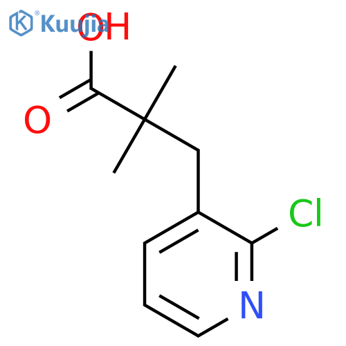 3-(2-chloropyridin-3-yl)-2,2-dimethylpropanoic acid structure