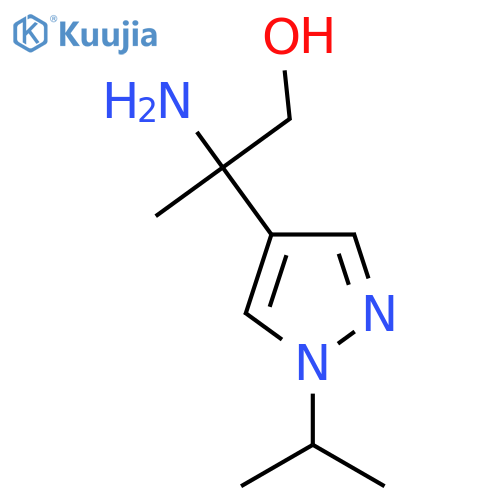 2-amino-2-1-(propan-2-yl)-1H-pyrazol-4-ylpropan-1-ol structure