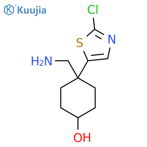 4-(aminomethyl)-4-(2-chloro-1,3-thiazol-5-yl)cyclohexan-1-ol structure