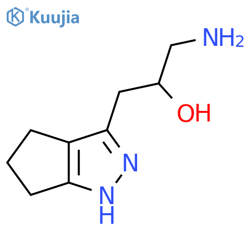 1-amino-3-{1H,4H,5H,6H-cyclopentacpyrazol-3-yl}propan-2-ol structure