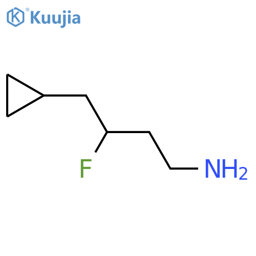 4-cyclopropyl-3-fluorobutan-1-amine structure