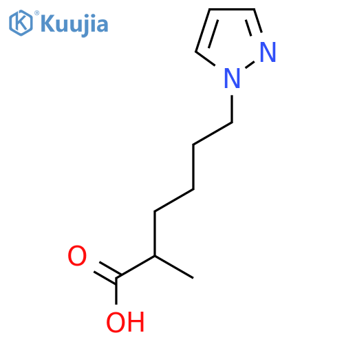 2-methyl-6-(1H-pyrazol-1-yl)hexanoic acid structure