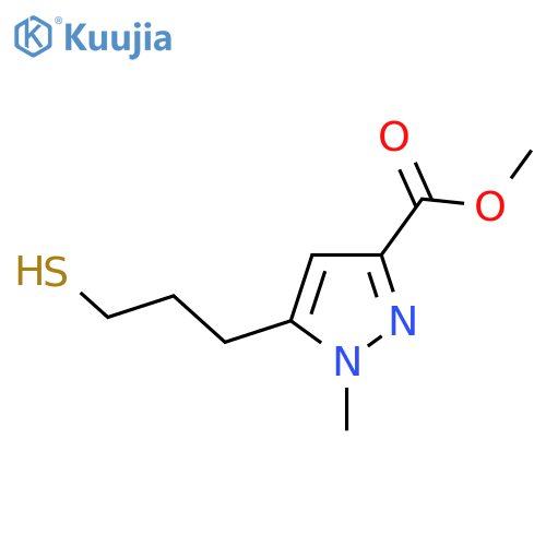 methyl 1-methyl-5-(3-sulfanylpropyl)-1H-pyrazole-3-carboxylate structure