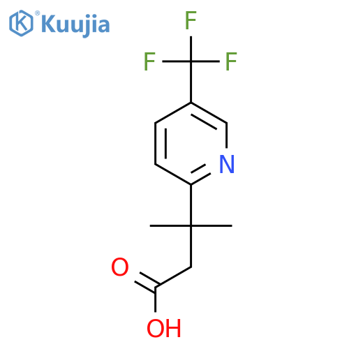 3-methyl-3-5-(trifluoromethyl)pyridin-2-ylbutanoic acid structure