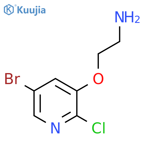 2-(5-bromo-2-chloropyridin-3-yl)oxyethan-1-amine structure