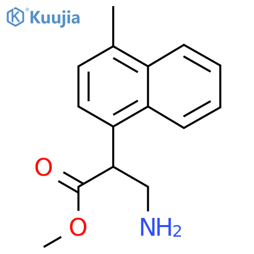 methyl 3-amino-2-(4-methylnaphthalen-1-yl)propanoate structure