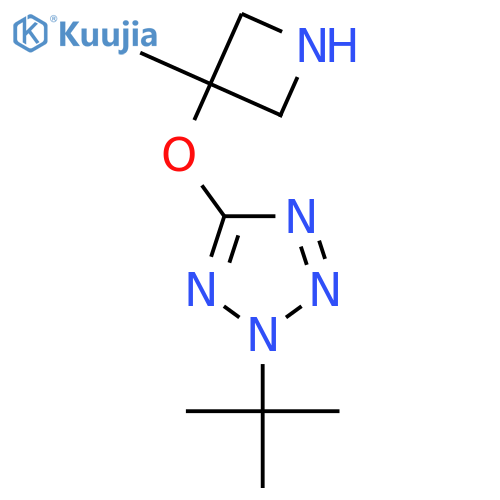 2-tert-butyl-5-(3-methylazetidin-3-yl)oxy-2H-1,2,3,4-tetrazole structure