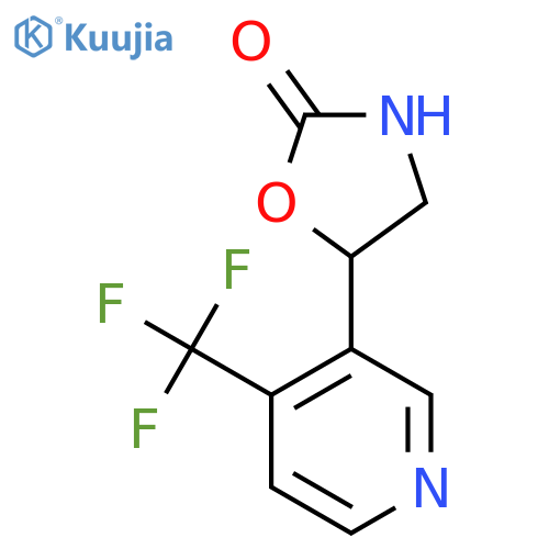 5-4-(trifluoromethyl)pyridin-3-yl-1,3-oxazolidin-2-one structure
