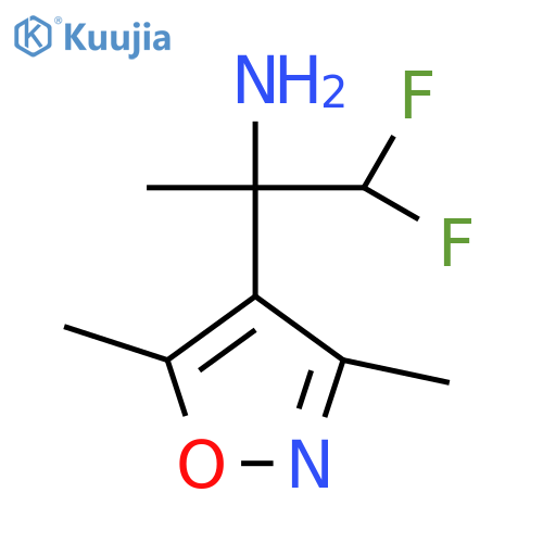 2-(dimethyl-1,2-oxazol-4-yl)-1,1-difluoropropan-2-amine structure