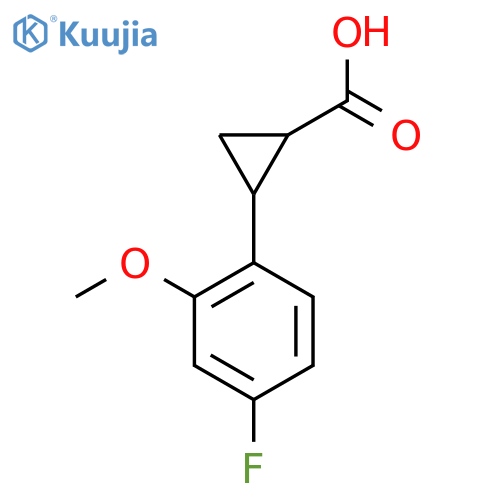 2-(4-fluoro-2-methoxyphenyl)cyclopropane-1-carboxylic acid structure