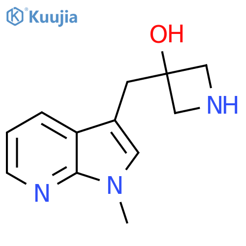 3-({1-methyl-1H-pyrrolo2,3-bpyridin-3-yl}methyl)azetidin-3-ol structure