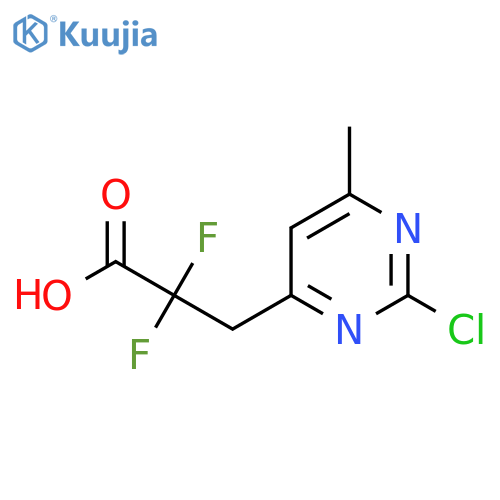 3-(2-chloro-6-methylpyrimidin-4-yl)-2,2-difluoropropanoic acid structure