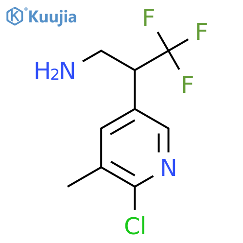 2-(6-chloro-5-methylpyridin-3-yl)-3,3,3-trifluoropropan-1-amine structure
