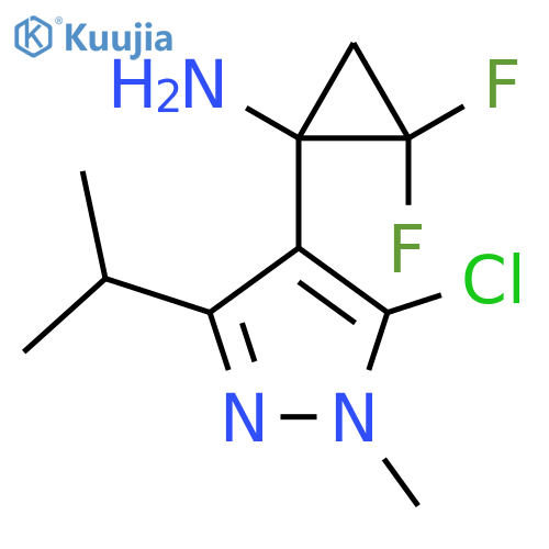 1-5-chloro-1-methyl-3-(propan-2-yl)-1H-pyrazol-4-yl-2,2-difluorocyclopropan-1-amine structure