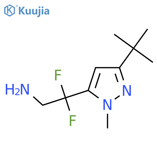 2-(3-tert-butyl-1-methyl-1H-pyrazol-5-yl)-2,2-difluoroethan-1-amine structure