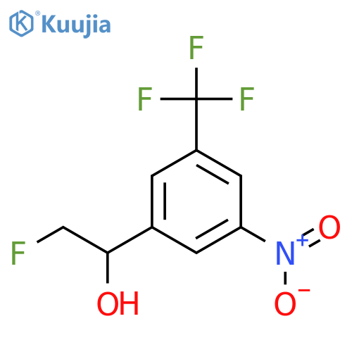 2-fluoro-1-3-nitro-5-(trifluoromethyl)phenylethan-1-ol structure
