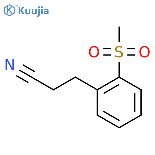 3-(2-methanesulfonylphenyl)propanenitrile structure