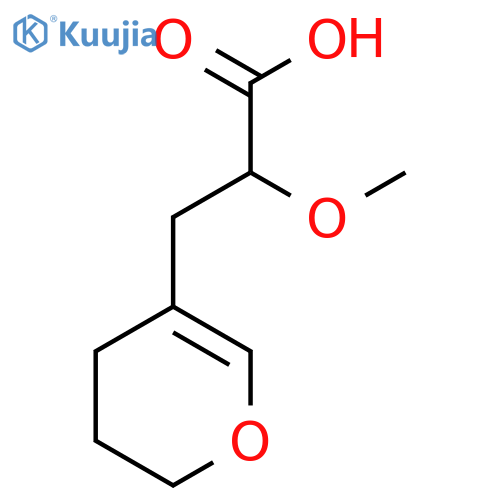 3-(3,4-dihydro-2H-pyran-5-yl)-2-methoxypropanoic acid structure