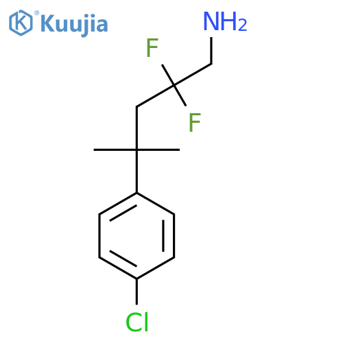4-(4-chlorophenyl)-2,2-difluoro-4-methylpentan-1-amine structure