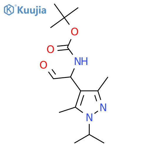 tert-butyl N-{1-3,5-dimethyl-1-(propan-2-yl)-1H-pyrazol-4-yl-2-oxoethyl}carbamate structure
