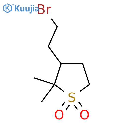 3-(2-bromoethyl)-2,2-dimethyl-1lambda6-thiolane-1,1-dione structure
