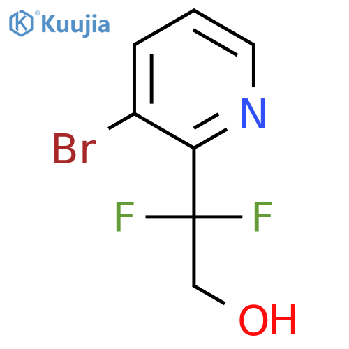 2-(3-bromopyridin-2-yl)-2,2-difluoroethan-1-ol structure