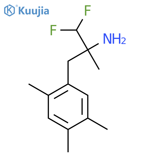 1,1-difluoro-2-methyl-3-(2,4,5-trimethylphenyl)propan-2-amine structure