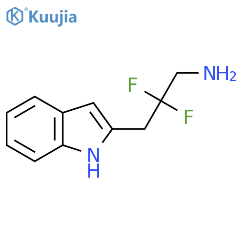 2,2-difluoro-3-(1H-indol-2-yl)propan-1-amine structure