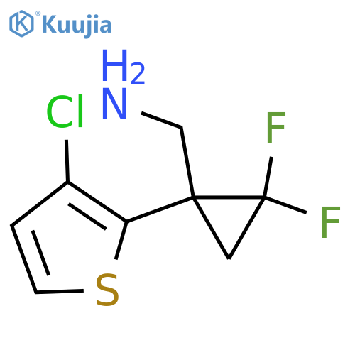 1-(3-chlorothiophen-2-yl)-2,2-difluorocyclopropylmethanamine structure