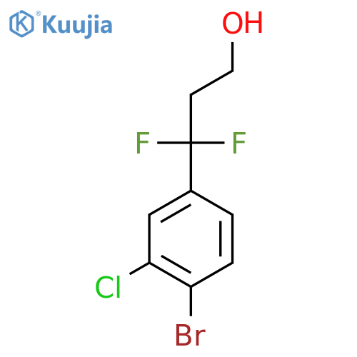3-(4-bromo-3-chlorophenyl)-3,3-difluoropropan-1-ol structure