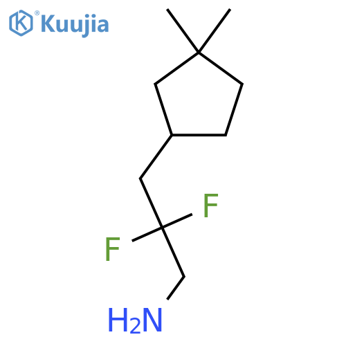 3-(3,3-dimethylcyclopentyl)-2,2-difluoropropan-1-amine structure