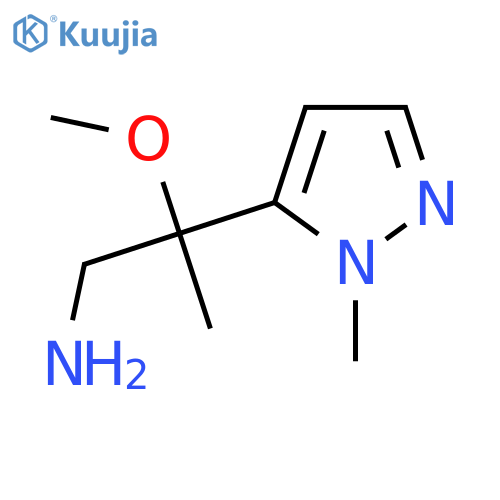 2-methoxy-2-(1-methyl-1H-pyrazol-5-yl)propan-1-amine structure