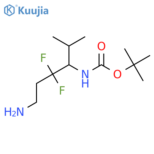 tert-butyl N-(6-amino-4,4-difluoro-2-methylhexan-3-yl)carbamate structure