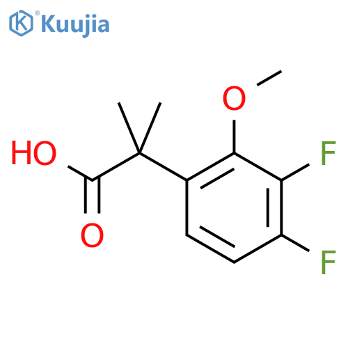 2-(3,4-difluoro-2-methoxyphenyl)-2-methylpropanoic acid structure