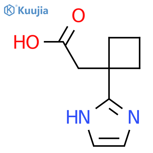 2-1-(1H-imidazol-2-yl)cyclobutylacetic acid structure