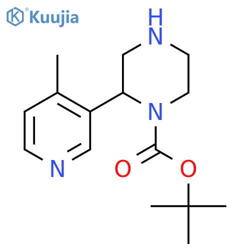 tert-butyl 2-(4-methylpyridin-3-yl)piperazine-1-carboxylate structure