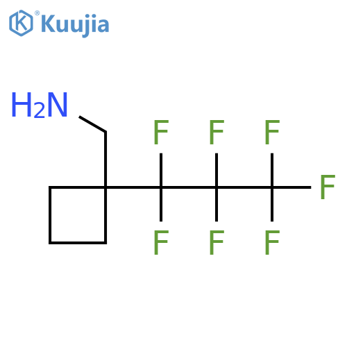 1-(heptafluoropropyl)cyclobutylmethanamine structure